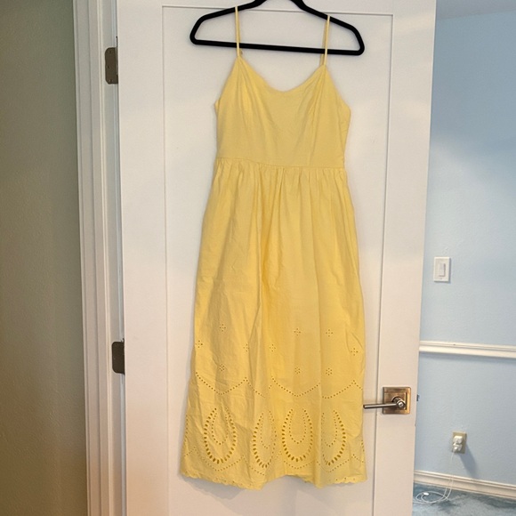 calypso Dresses & Skirts - Yellow Maxi Sundress with Eyelet Hem - Women Dresses Midi/Maxi